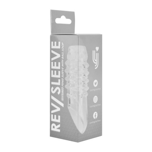 Rev-Sleeves Textured Penis Sleeve with Ball Loop - Image 6