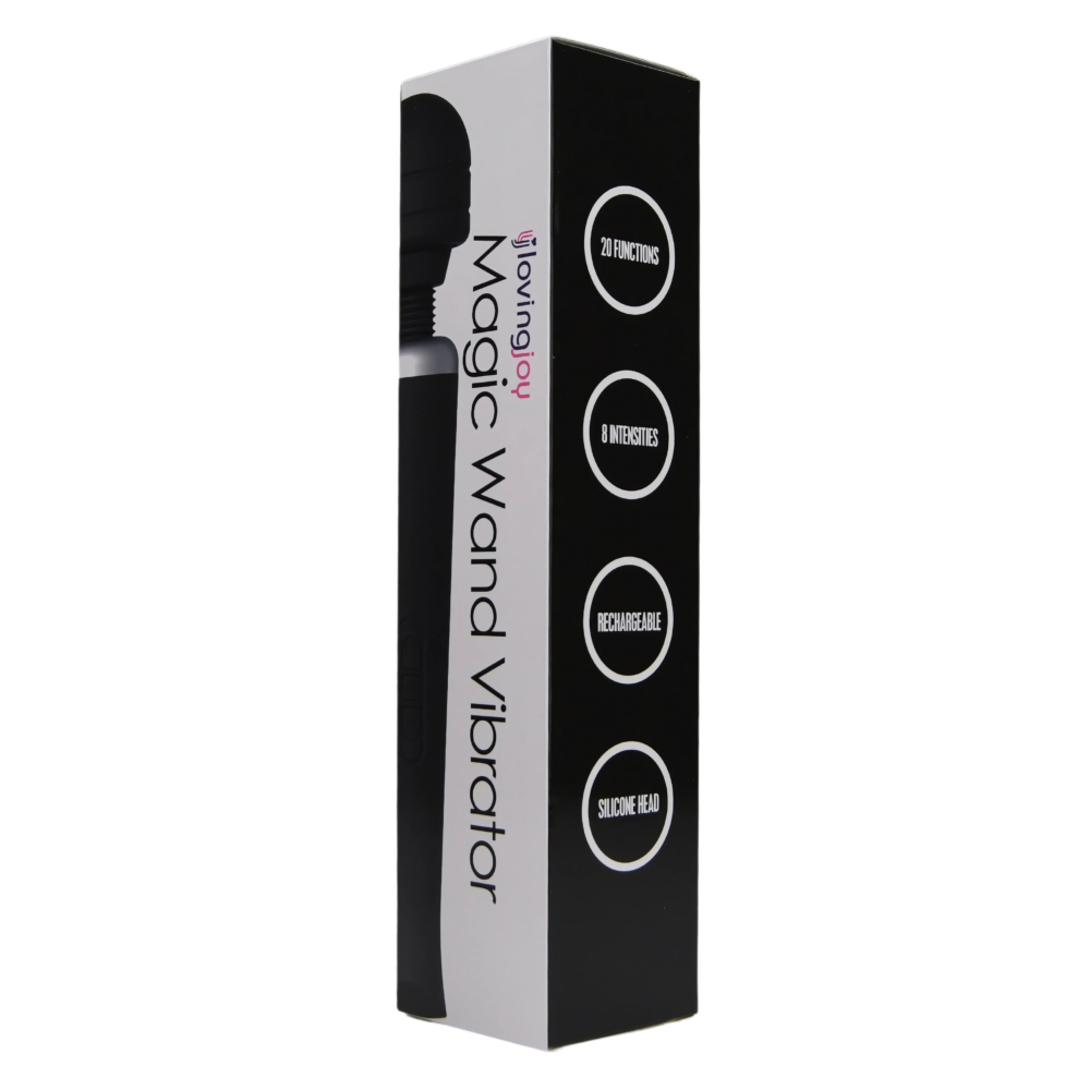 Loving Joy Rechargeable Magic Wand Vibrator Black - Image 6