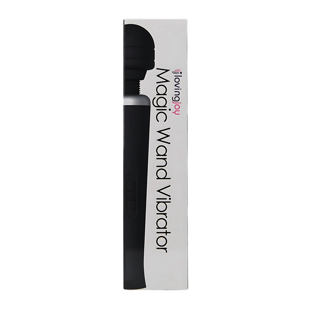 Loving Joy Rechargeable Magic Wand Vibrator Black - Image 5