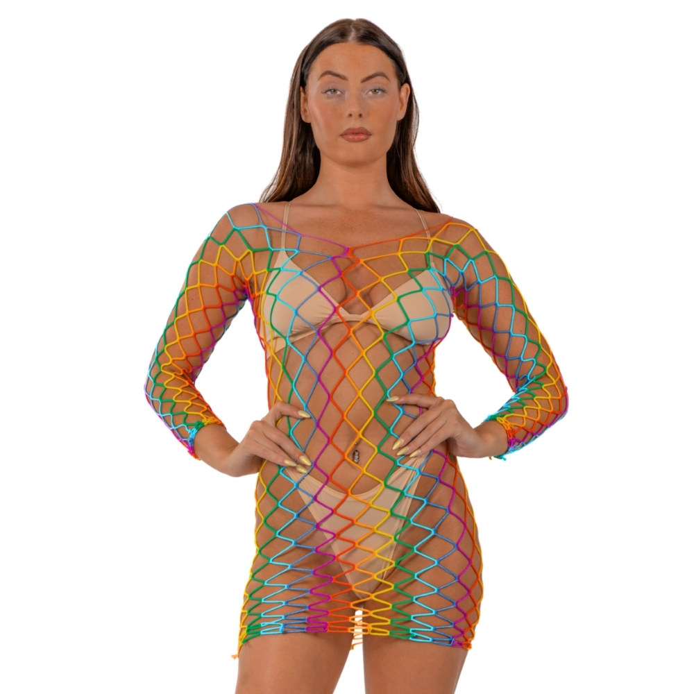 Lace by LJ Rainbow Long Sleeved Mini Dress - Image 2