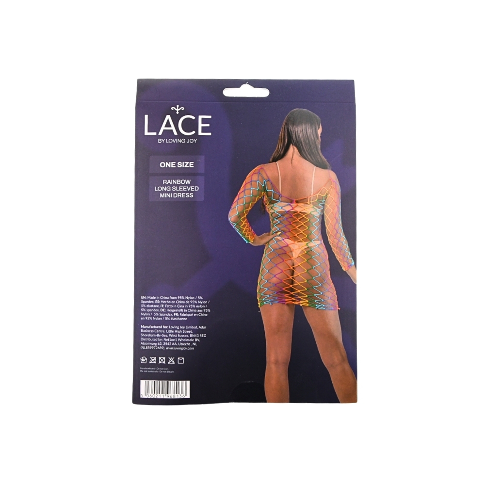 Lace by LJ Rainbow Long Sleeved Mini Dress - Image 6