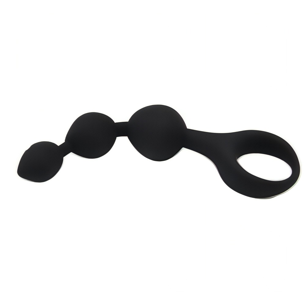 Loving Joy Triple Ripple Anal Beads-Black - Image 7