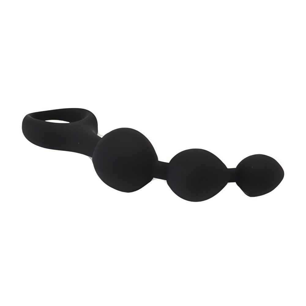 Loving Joy Triple Ripple Anal Beads-Black - Image 3