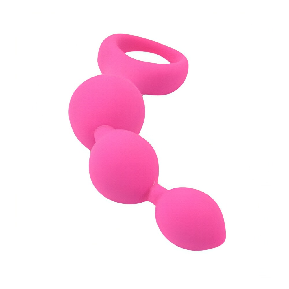 Loving Joy Triple Ripple Anal Beads-Pink - Image 2