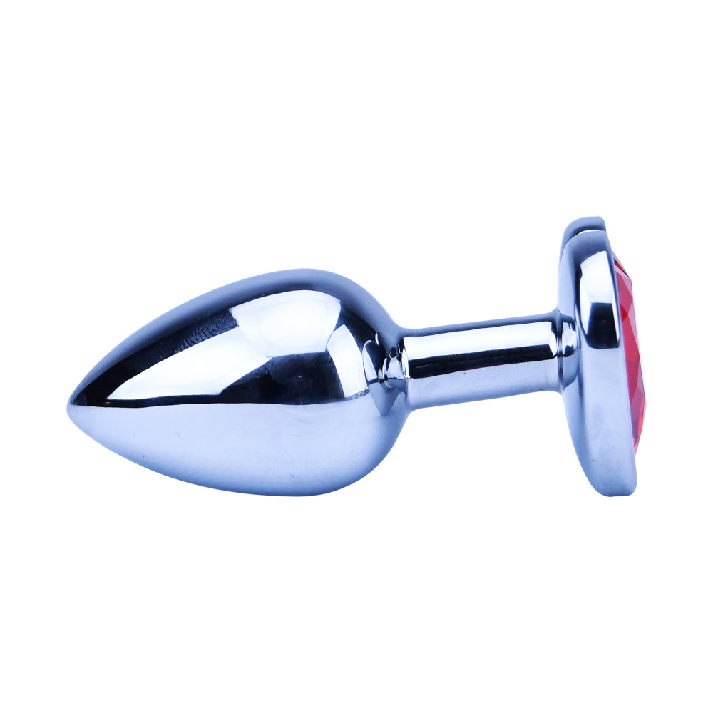 Precious Metals Heart Shaped Butt Plug-Silver - Image 3