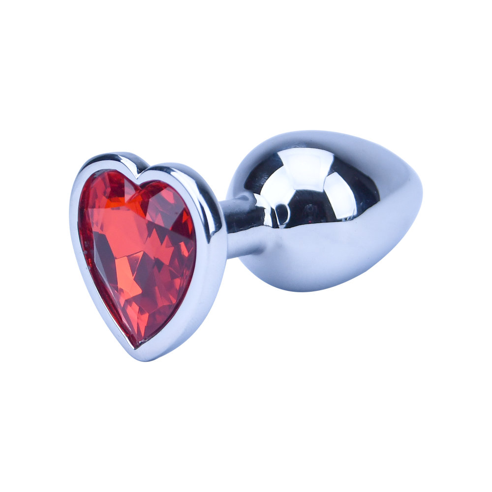 Precious Metals Heart Shaped Butt Plug-Silver - Image 4