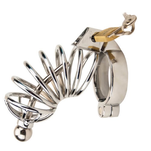 Impound Corkscrew Male Chastity Device with Penis Plug - Image 3