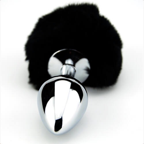 Furry Fantasy Black Bunny Tail Butt Plug - Image 3