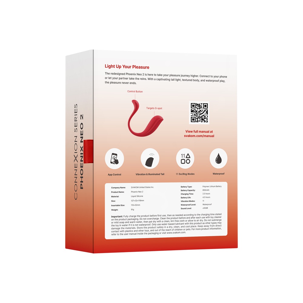 Svakom Phoenix Neo 2 Interactive App Controlled Vibrator - Image 5