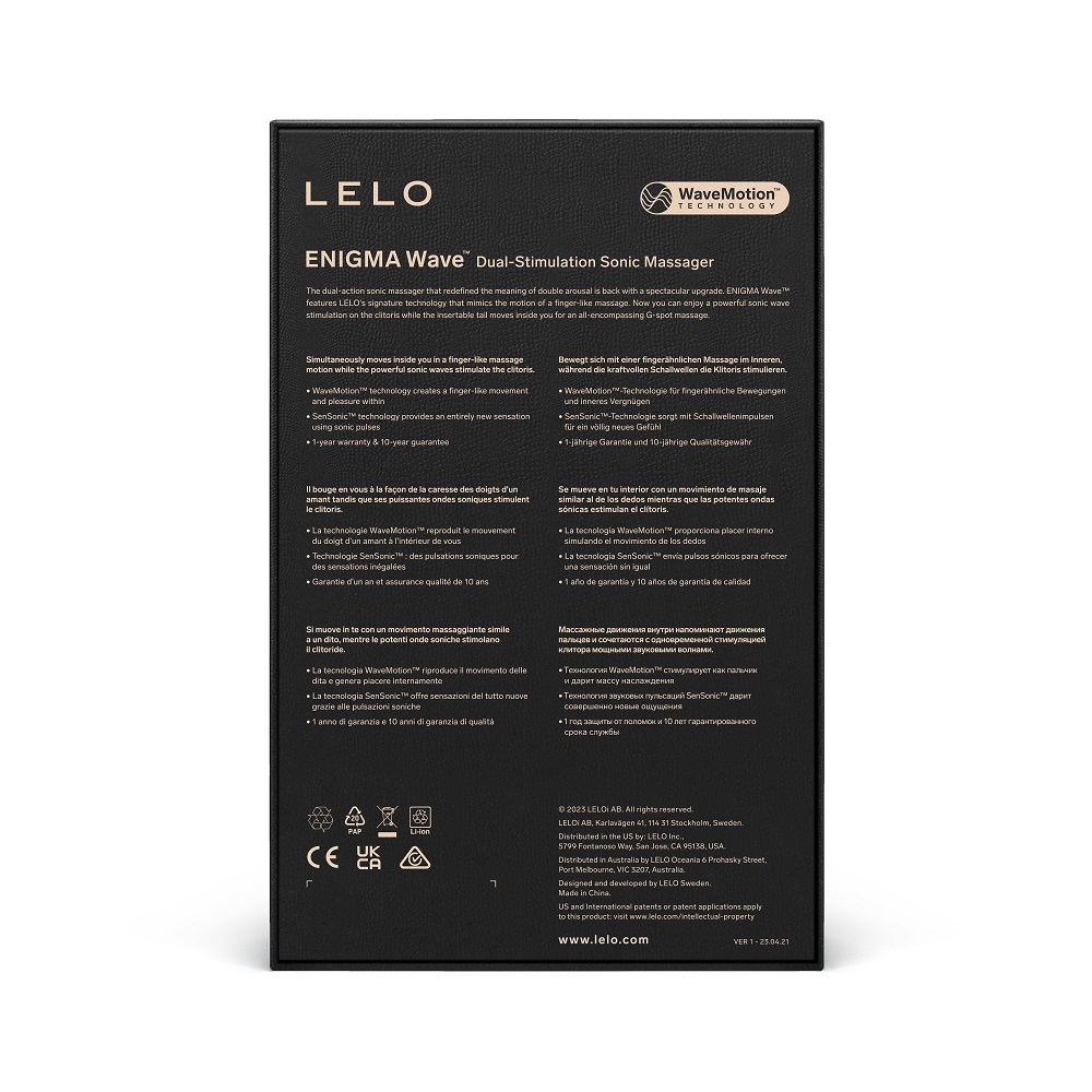 LELO Enigma Wave Dual Stimulation Sonic Massager Black - Image 5