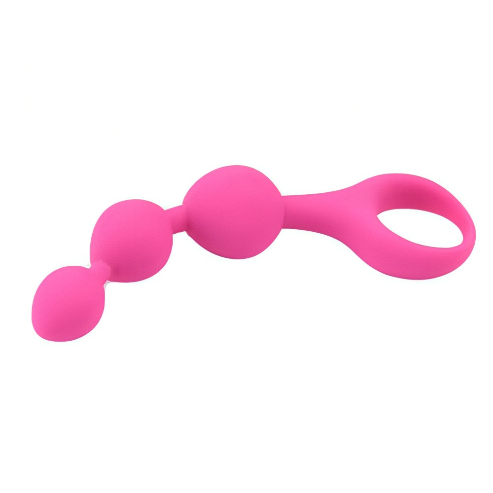 Loving Joy Triple Ripple Anal Beads-Pink - Image 6
