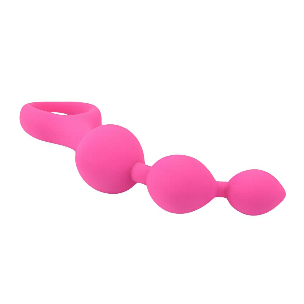 Loving Joy Triple Ripple Anal Beads-Pink - Image 3